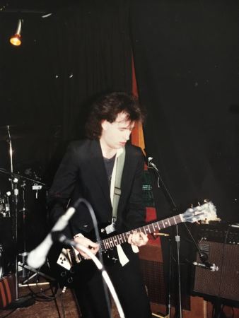 Steve gigging in black